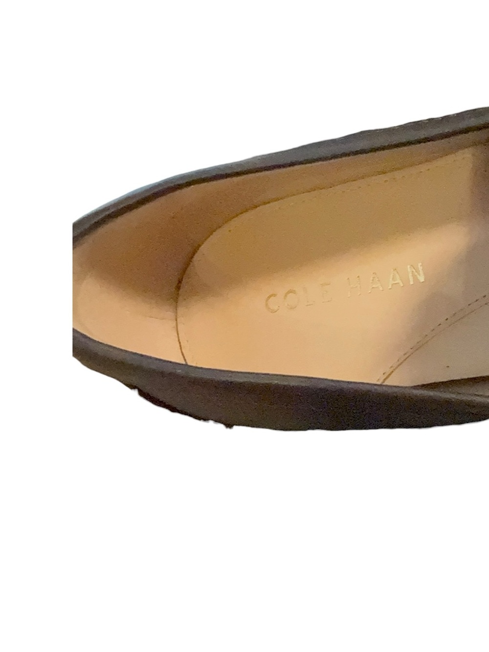 Cole Haan Grand 360 Brown Leather Gold Buckle Lug Sole Loafers - Picture 8 of 9